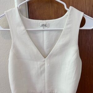 Aritzia Wilfred White Sleeveless Top